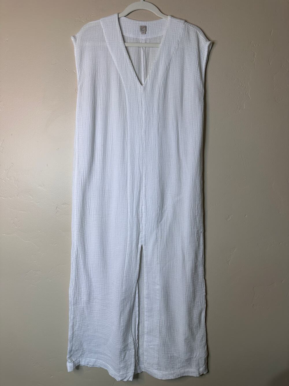 Ann Taylor LOFT Beach White Linen Midi Swimsuit Cover Up 00